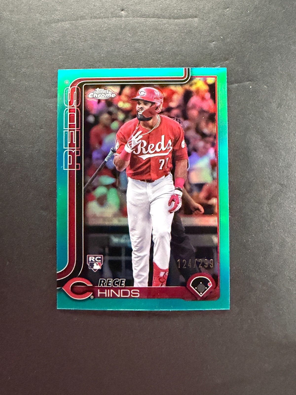 Rece Hinds 2025 Topps Chrome Rookie Teal /299 #253