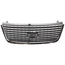 Grille For 2003-2006 Ford Expedition Chrome Shell W Gray Insert Plastic Grille For 2003-2006 Ford Expedition Chrome Shell W Gray Insert Plastic
