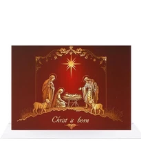 24 Pack Religious Nativity Christmas Cards Christ Is Born Envelopes Stickers