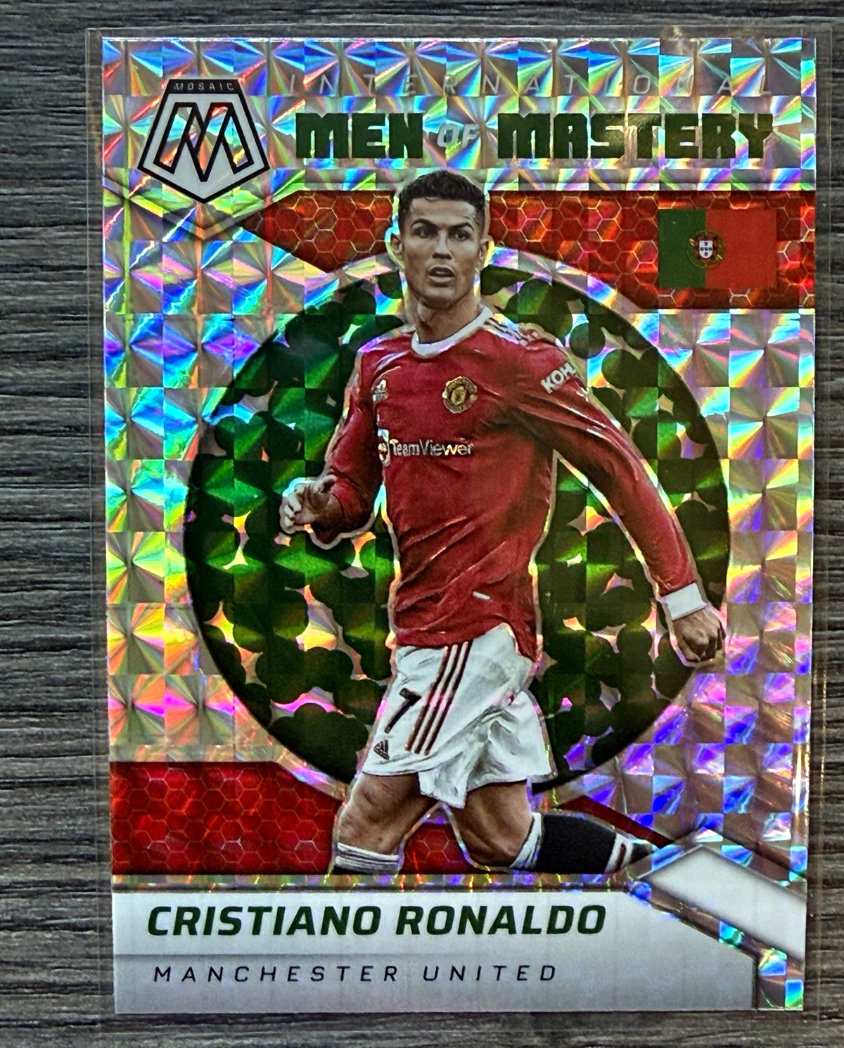 Panini Mosaic 2021-22 Cristiano Ronaldo Man United Men of Mastery Silver Prizm