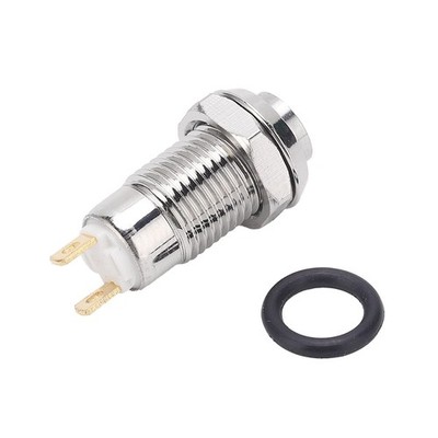 TONYSA Interruttore A Pulsante Momentaneo In Metallo Impermeabile Per Auto Da 12 V 16 Mm Argento 68771952