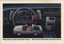 Cars 1984 Camaro 2-door Berlinetta Coupe Chrome Original Vintage Postcard Cars 1984 Camaro 2-door Berlinetta Coupe Chrome Original Vintage Postcard