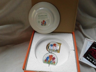 WEDGWOOD CLARICE CLIFF TEE FÜR ZWEI VERPACKT mit COA KANNE SCHÜSSEL + TELLER