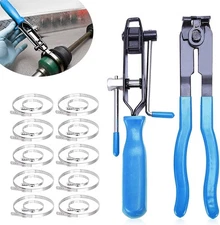 2Pcs CV Boot Clamp Pliers Set with 20Pcs Crimp Bands, Joint Boot Clamp Crimp