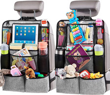 Backseat Car Organizer, Kick Mats Back Seat Protector with Touch Screen Tablet H