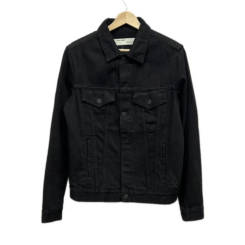 Auth Off White Giacca leggera nera da uomo