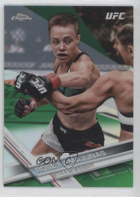 2017 Topps Chrome UFC Green Refractor 66/99 Rose Namajunas #1 1qt