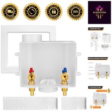 Washing Machine Outlet Box - Durable Brass 1/2 Inch PEX Inlet 3/4 MHT Outlet