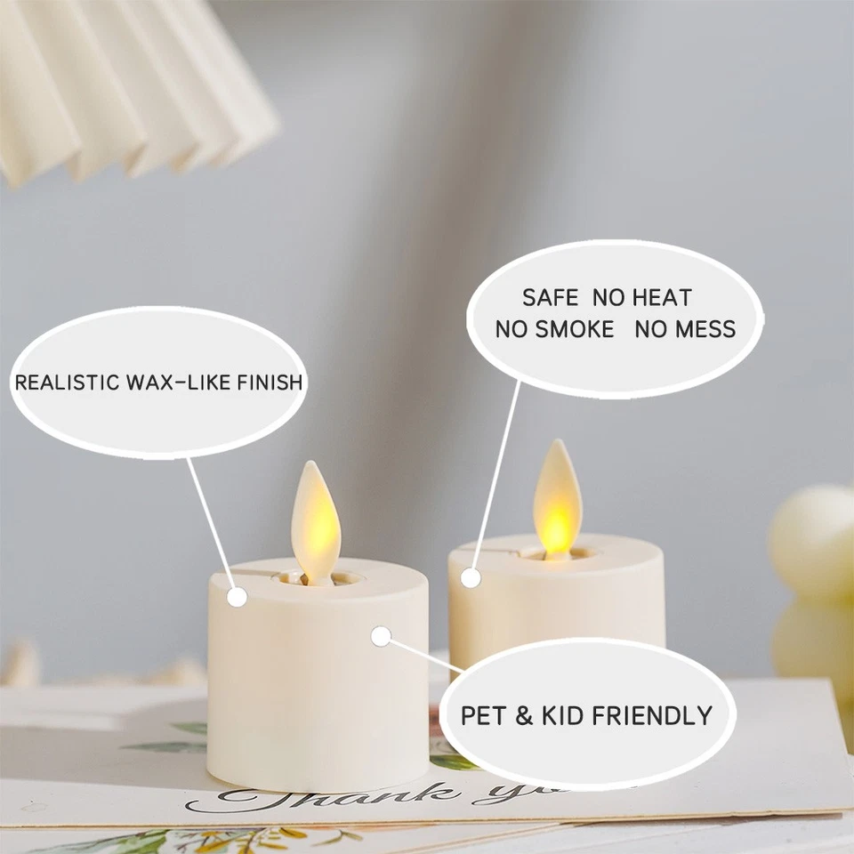 Velas Tealight a batería sin llama Luminara con mecha móvil remota 4 piezas Foto 4 de 4