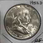 1952 D Franklin Half Dollar Silver Coin Free Shipping