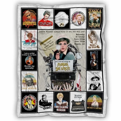 ETH GLOBAL Murder she wrote Blanket, jessica fletcher Fleece, Sherpa Blanket