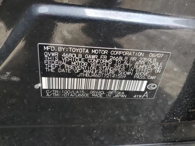 Speedometer Cluster MPH Fits 07-08 LEXUS ES350 131971 - Image 3 of 4