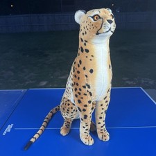 Melissa and Doug REALISTIC Large Jumbo Plush Cheetah Sitting 34  Cat Kitty