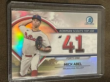2023 Bowman Chrome - Bowman Scouts Top 100 Mick Abel #BTP-41 (RC)