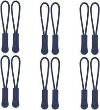 50 Pieces Zipper Pulls Replacement 66mm Zipper Tab Tags Zips Pull Helper Cord...