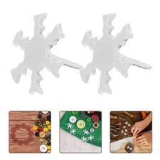  300pcs Snowflake Brads for Craft - Mini Metal Paper Fasteners 2-Prong Small