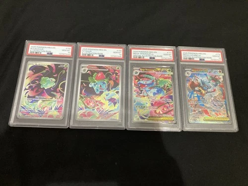 Mega Venusaur, Ivysaur, Bulbasaur And Mega Lucario Me01: Psa10 Sequential Set