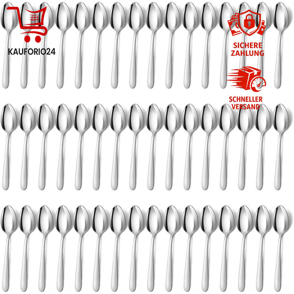 SuppenlöFfel Set 48 StüCk 8 Zoll Edelstahl Spiegelpoliert SpüLmaschinenfest-image