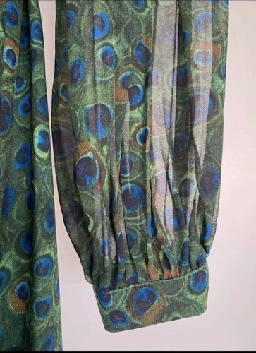 RARE! MICHAEL KORS JEWEL GREEN PEACOCK MIDI DRESS ASO KATE MIDDLETON M 10 US6 - Picture 12 of 14