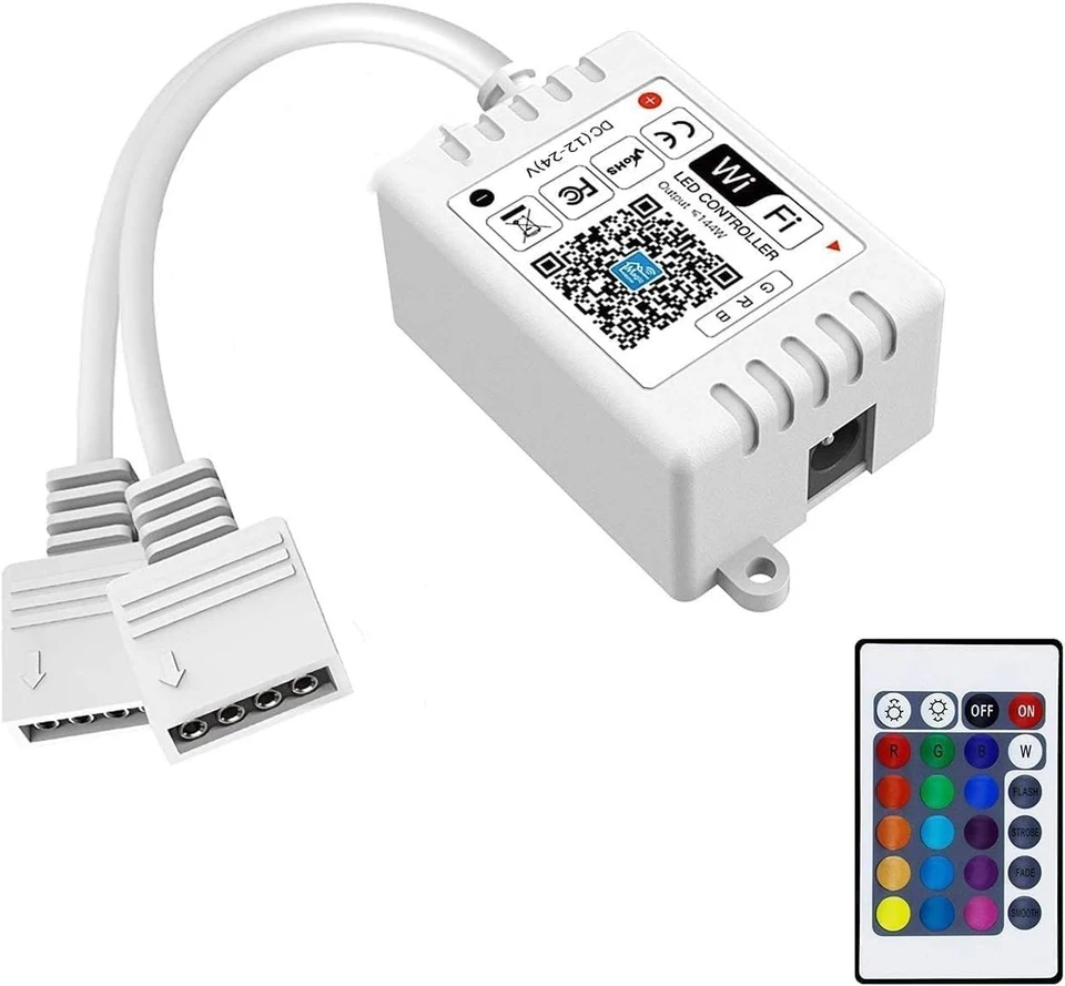 Elegant App-Controlled RGB WiFi LED Controller with Voice Activation - 2 Outputs - Image 3 of 4