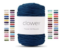 Polyester Soft Macrame Cord 2.5-3mm 191 Yards x 1/9 inc Turkish Polyester Rop...
