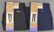 Eddie Bauer Men's Lot of 2 Rainier Tech Pant Black & Blue 30x29 OR 32x29 NWT