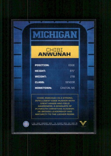 2025 Valiant Michigan Football Chibi Anwunah - Picture 2 of 2