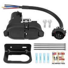 7  4 Pin Trailer Wiring Harness Connector Tow Hitch Receptacle Assembly with