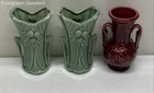 Set of 3 Vintage McCoy Pottery Ceramic Vases