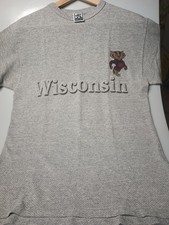Vintage Single Stitch Wisconsin Badgers Savvy T Shirt Size M Made In USA