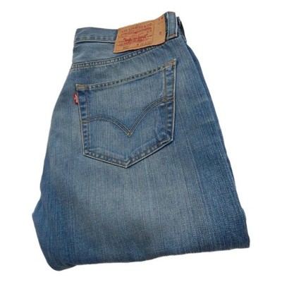 Levi 501 Straight Jeans Regular Blau Taille 36 Bein 32 W36 L32 Button Fly (Q7275)
