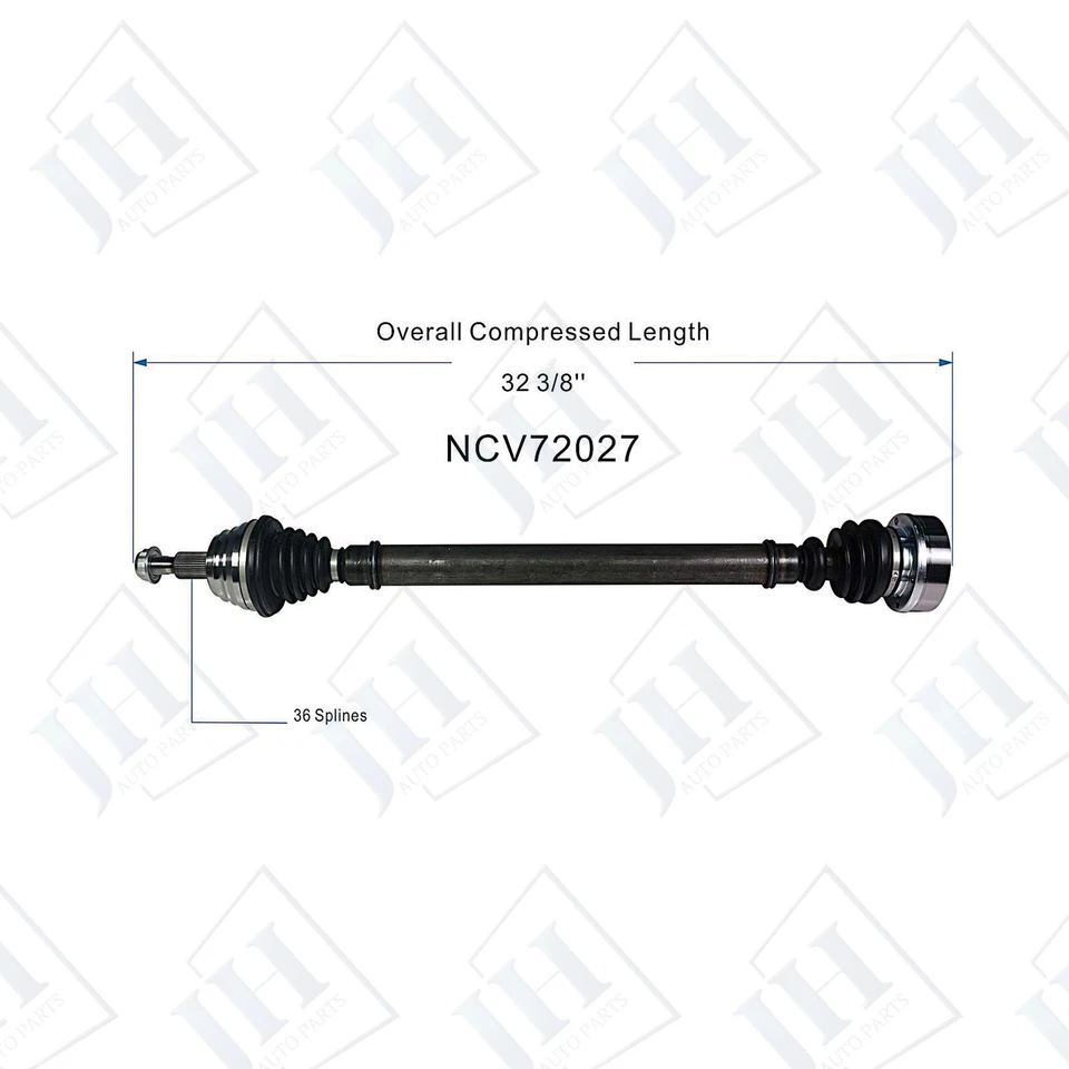 Eje delantero derecho original CV para Volkswagen Golf Jetta Beetle 1999-06 tracción delantera manual Foto 2 de 4