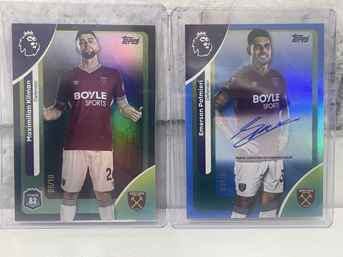 Topps 25/26 Premier League Max Kilman/10 And Palmieri Auto 1/150 - West Ham
