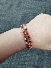 100 Pure Copper Bracelet Cuban Link Solid Chain Arthritis Relief Healing Energy