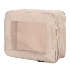 Compression Packing Cube 26x23x13cm Travel Luggage Organizers Bag Beige