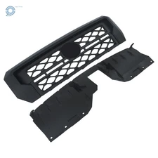 Front Bumper Upper Grille Black Gray Plastic Grill For Nissan Frontier 2022-2024