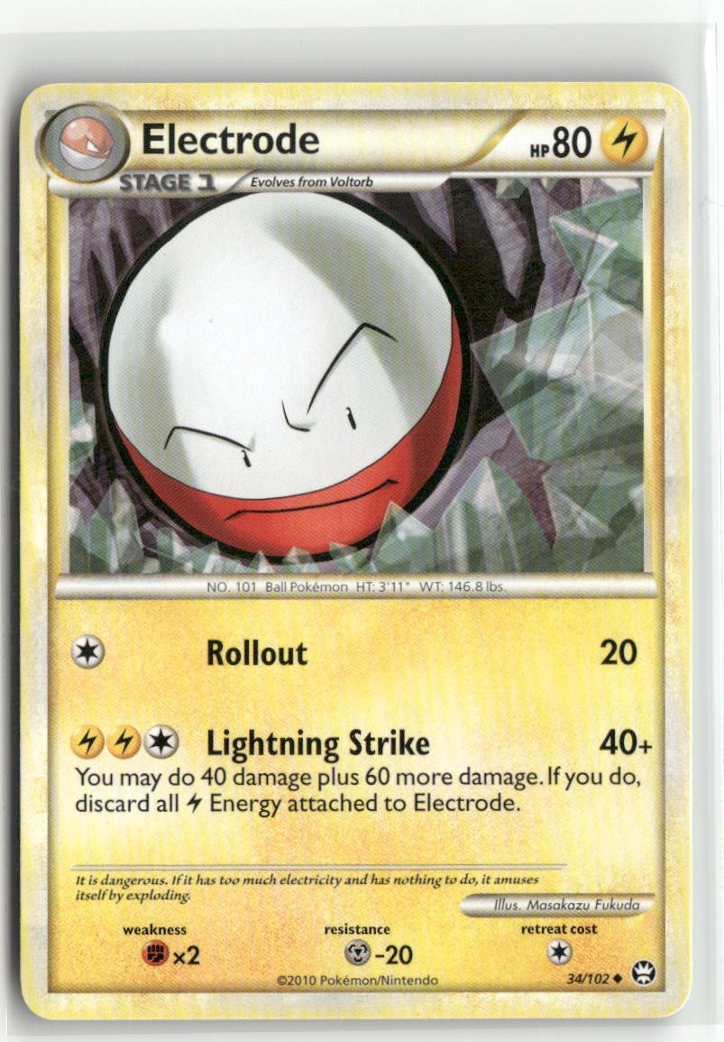 Electrode 34/102 Triumphant Pokemon TCG Moderately Played