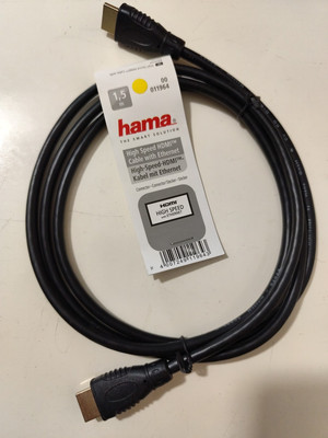 Hama Computer High Speed HDMI-Kabel 2.0 Vergoldet Schwarz Typ A M/M UHD 4K 1,5m 