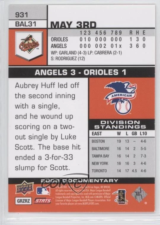 2008 Upper Deck Documentary Adam Jones #931 - Image 2 of 2