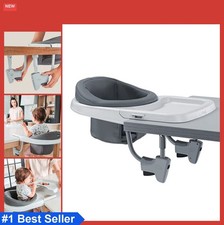 360 Rotating Hook-On High Chair Portable Clip On Table Folding Fastlock Grey