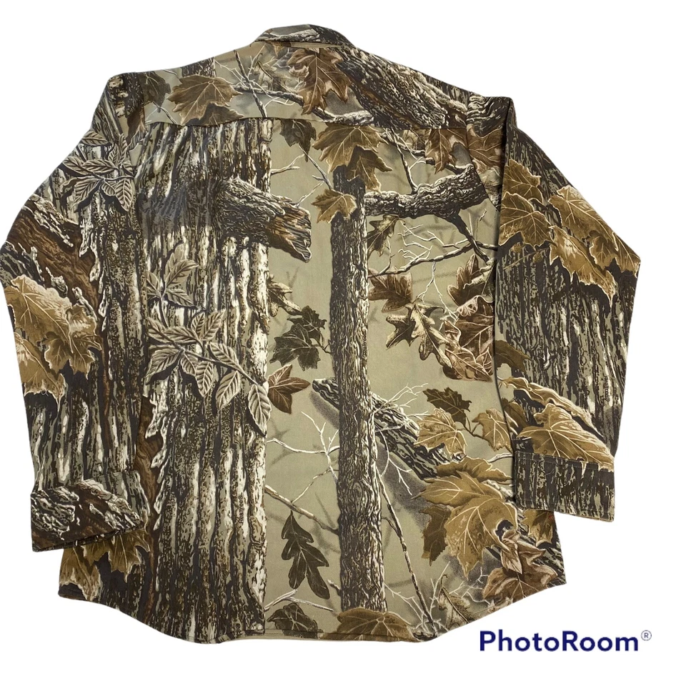 Vtg NEW Walls Realtree Camo Hunting Shirt Whisper Soft Cotton Sz Med Tall USA - Image 2 of 4