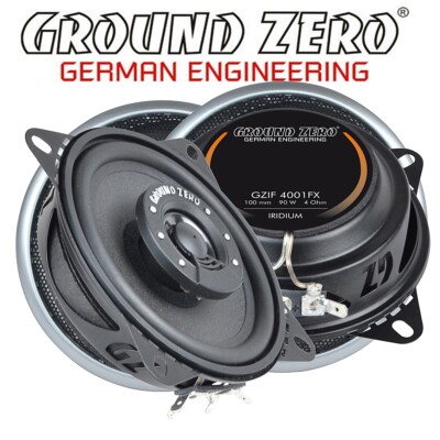 GROUND ZERO GZIF 4001FX 10cm 100mm Lautsprecher extra flach 2 Wege koax 90W