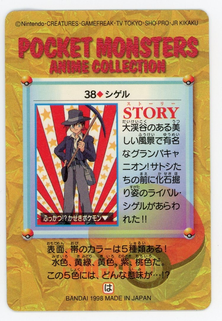 gary pokemon card Oak No. 38 Holo Prism Anime Collection Series PL Red & Blue 202/236 NM