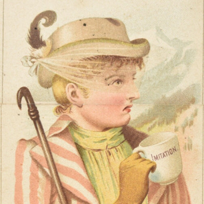 1880s C.J. Van Houten's Cocoa Zoon Weesp Holland Fold-out Victorian Trade Card
