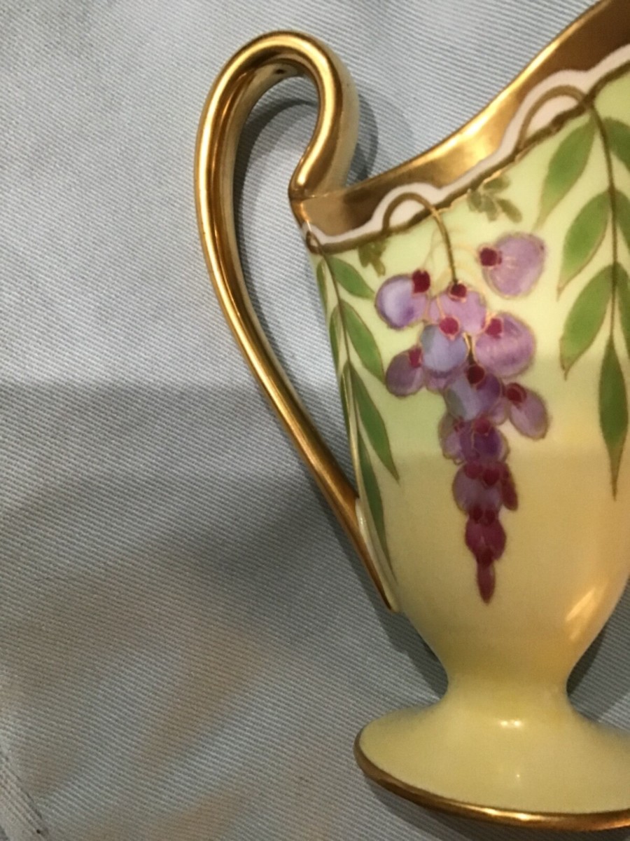 T&V Limoges France Hand Painted E. Feix Artist Hand Signed Handled