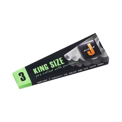 J-Ware Partygröße x3 Zapfen Packung vorgerollt King Size 109 mm Blättchen x5 