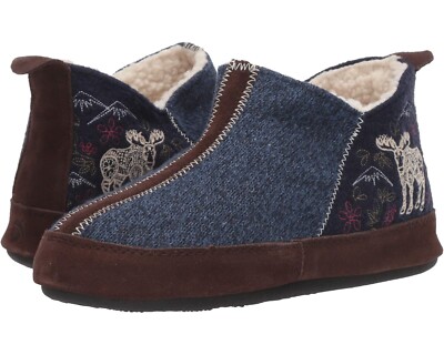 Acorn Z1604* Women's Navy Blue Knit Forest Bootie Slippers Size 9.5-10.5