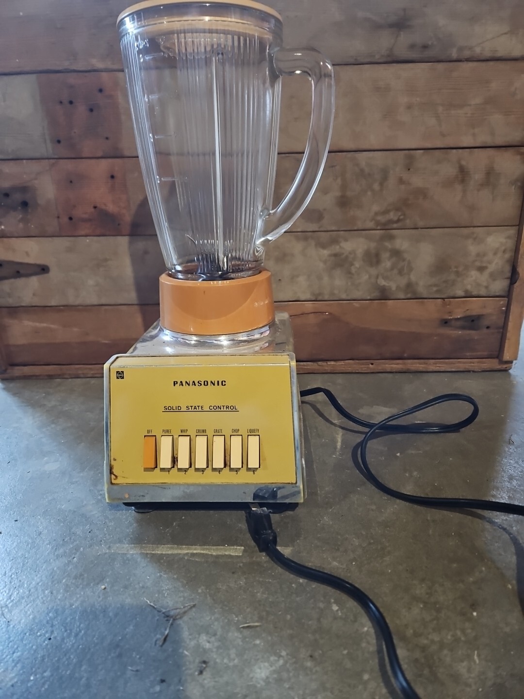 VTG MCM Panasonic 6 Speed Blender Orange/yellow  Works- See 