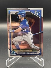 2024 Bowman Base Chrome Prospect #BCP-33 Carson Roccaforte  - Kansas City Royals