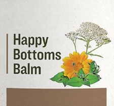 HAPPY BOTTOMS BALM - Gentle 7 Herb Baby Rash Treatment & Skin Care Salve USA